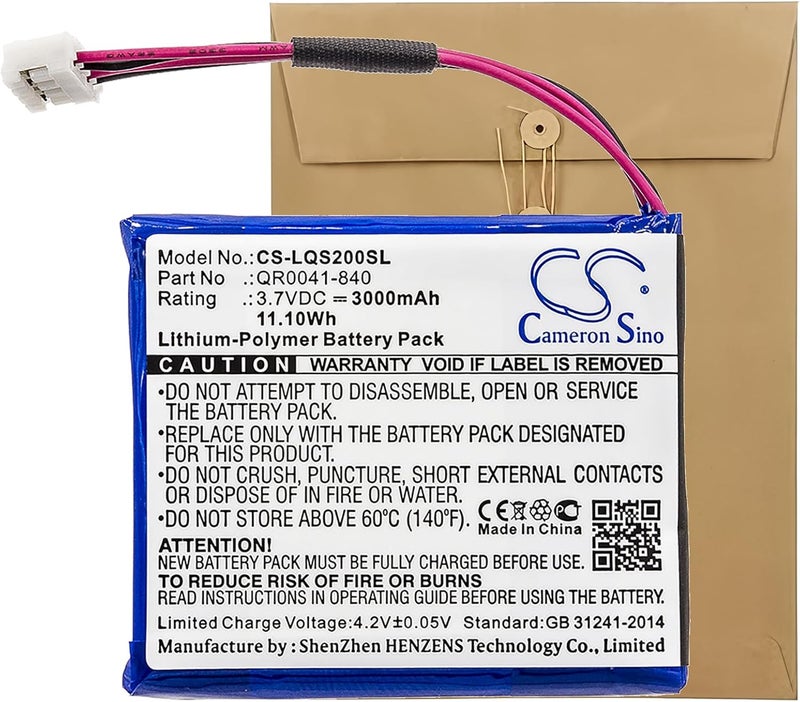 XSPLENDOR XSP 3000mAh Replacement Battery IQ Panel 2, IQ Panel 2 Plus PN SP584646-1S2P, QR0041-840 - Image 2